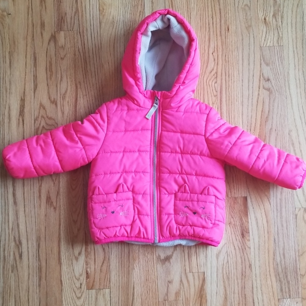 Carter's Pink Hooded Winter Puffer Coat (24mth)